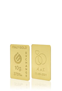 Lingotto Oro regalo per matrimonio 9 Kt da 10 gr. - Idea Regalo Eventi Celebrativi - IGE Gold